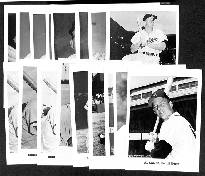 1950s-1960s Jay Publishing 5x7 Picture Lot - (8) Killebrew, (4) Kaline, (5) Eddie Mathews